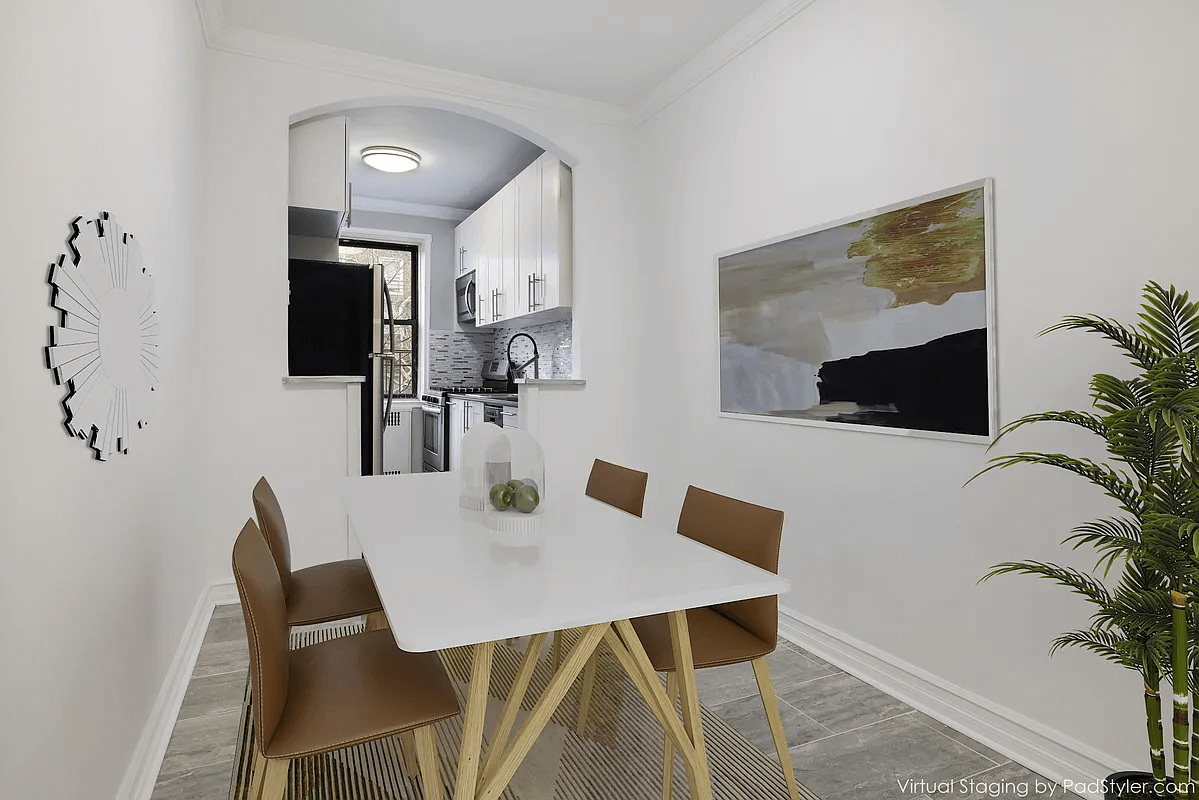 virtually staged dining nook