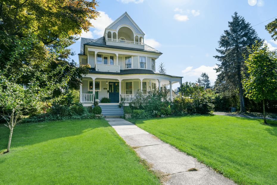 exterior of the house with wraparound porch