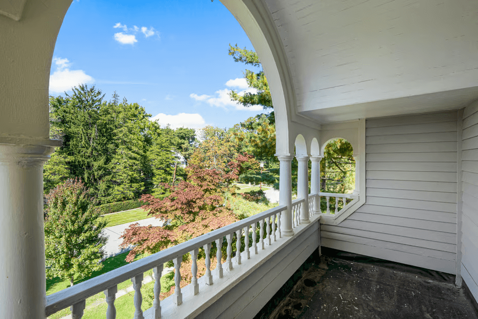 upper porch with view