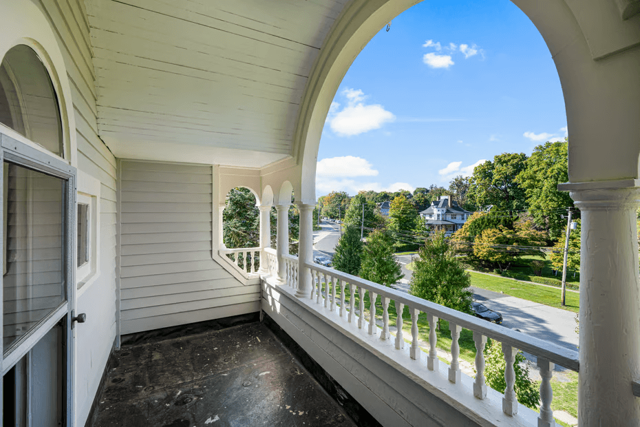 upper porch with view