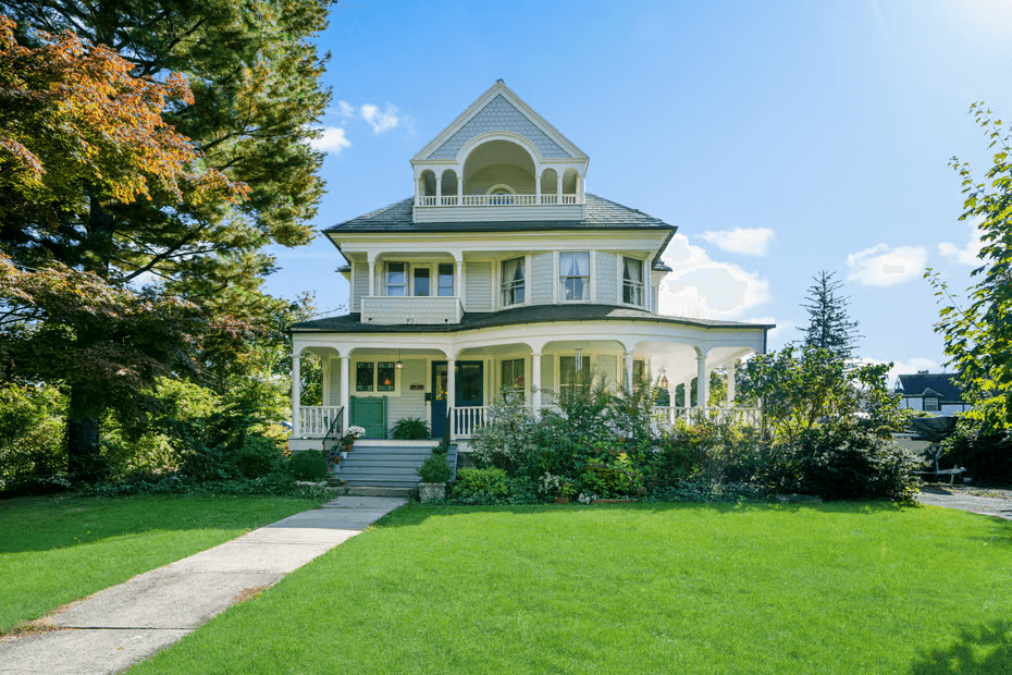 exterior of the house with wraparound porch