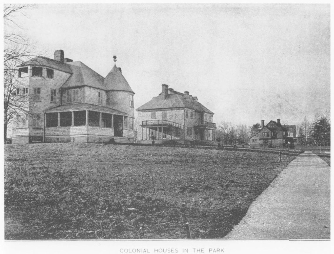 black and white photo of houses