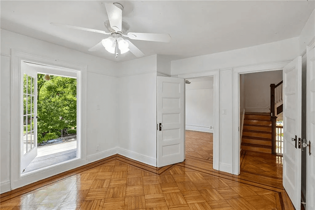 bedroom with door to terrace in 761 east 22nd street