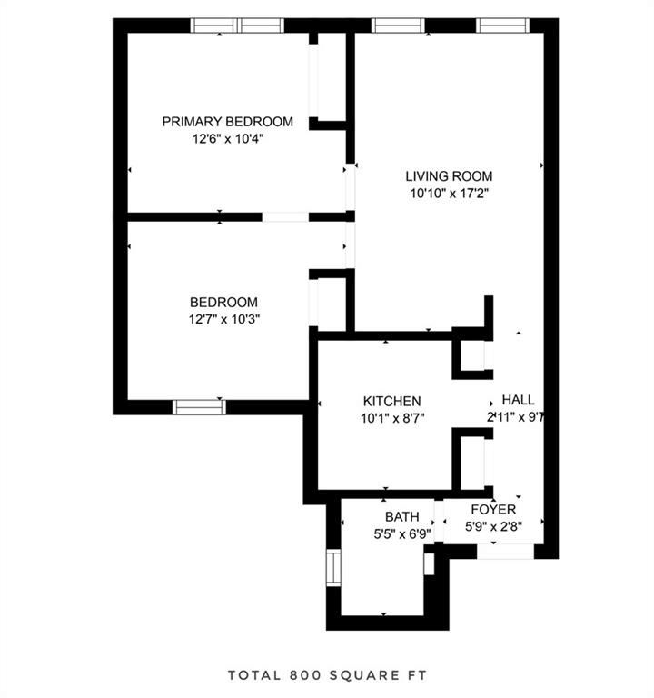 floorplan of apt 39 at 14 prospect park southwest