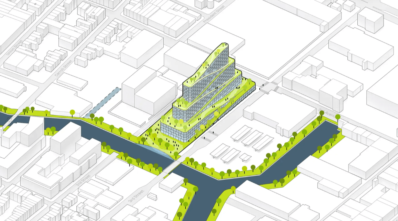 Diagram of park at 175 3rd Street