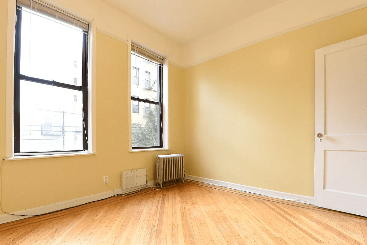 bedroom with two windows