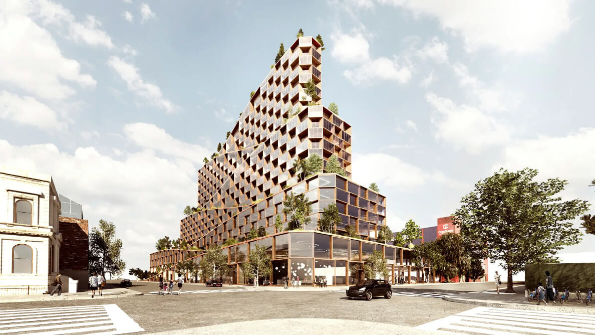 bjarke ingels rendering of proposed gowanus building