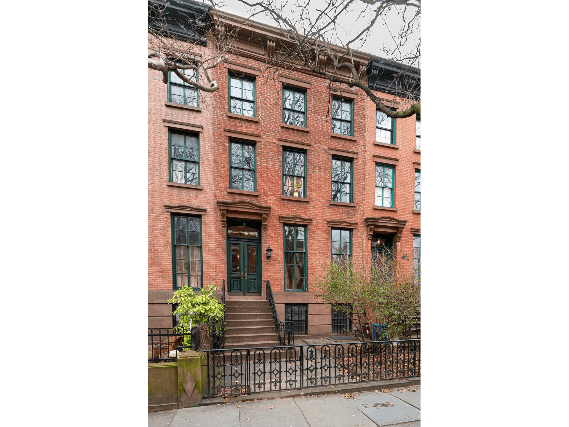 brick exterior of the house