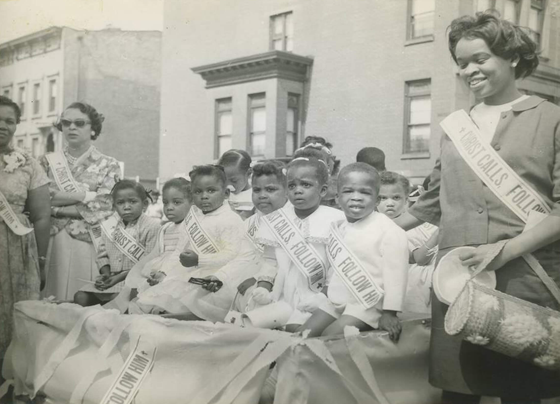 children in a sunday school parade