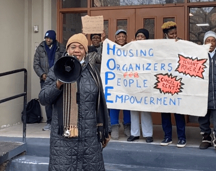 tenants protesting