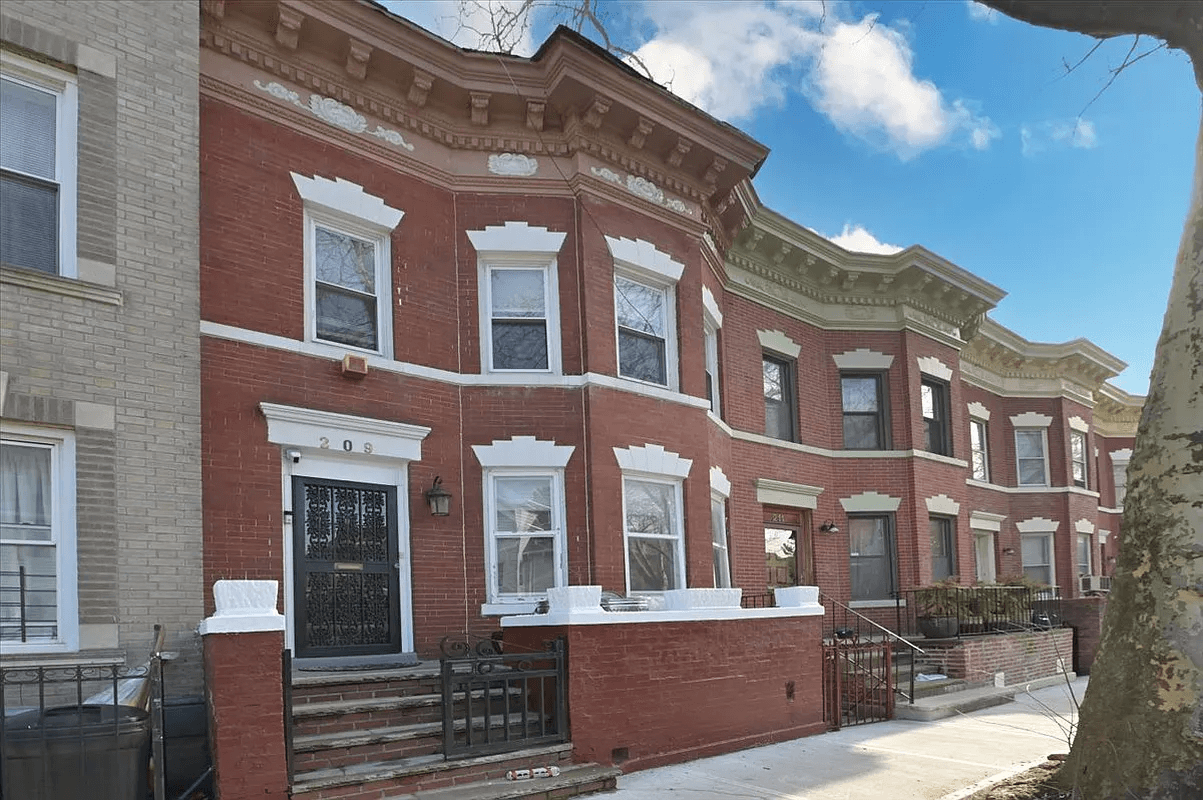 brick exterior of the house