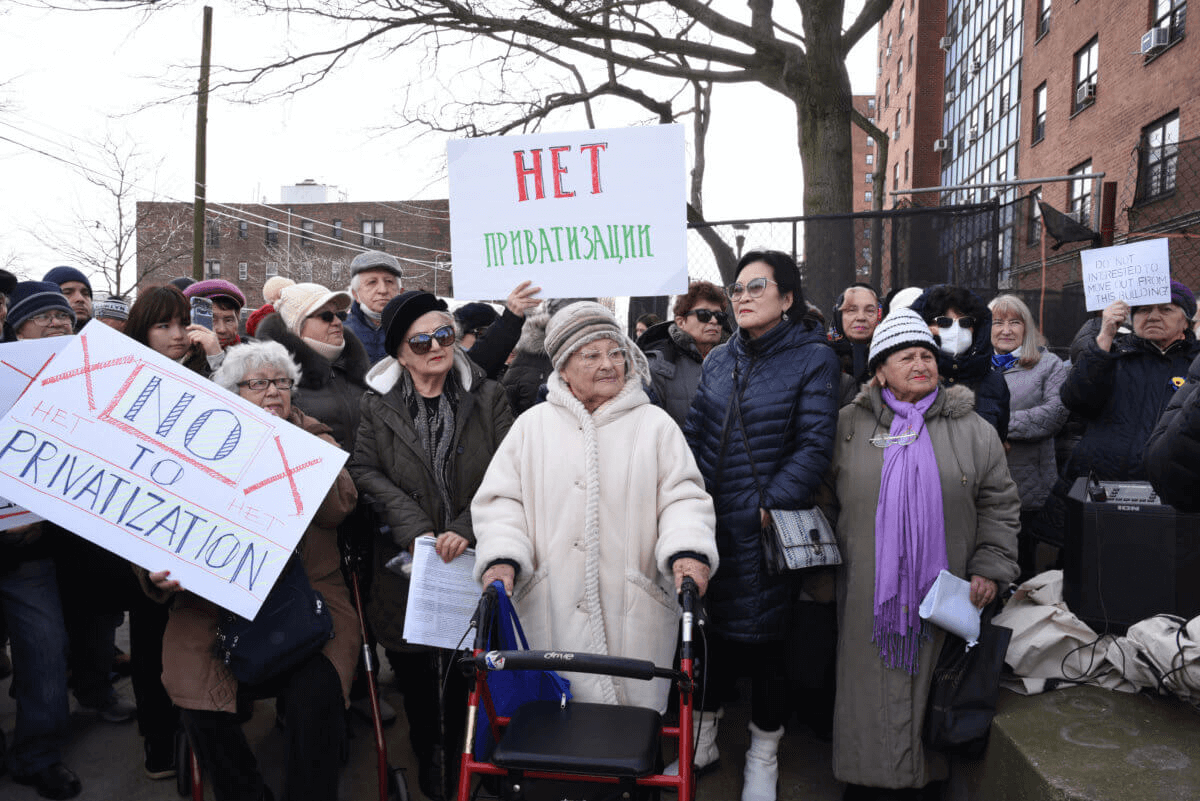 nycha haber house tenants at the rally