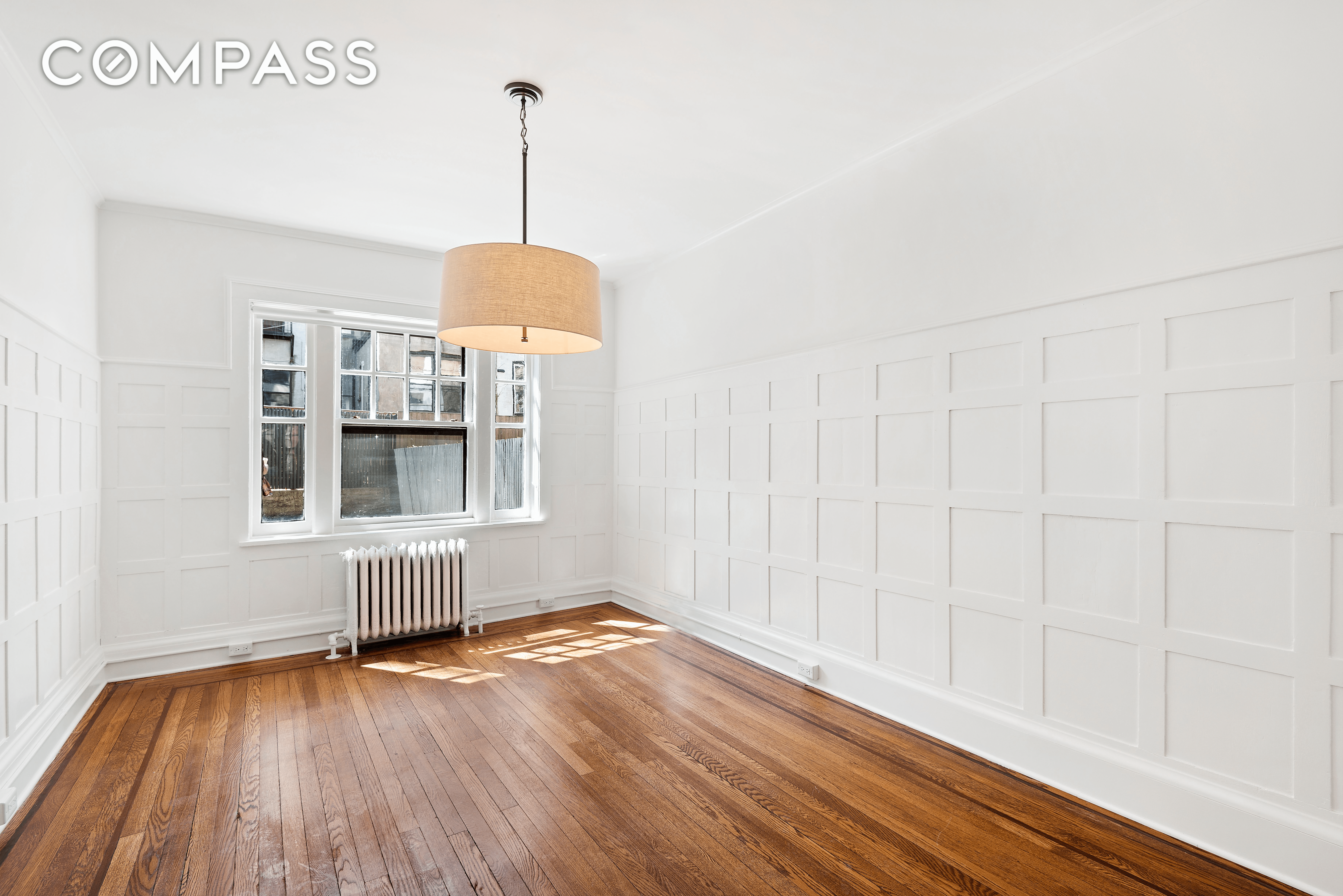 dining room with wainscoting