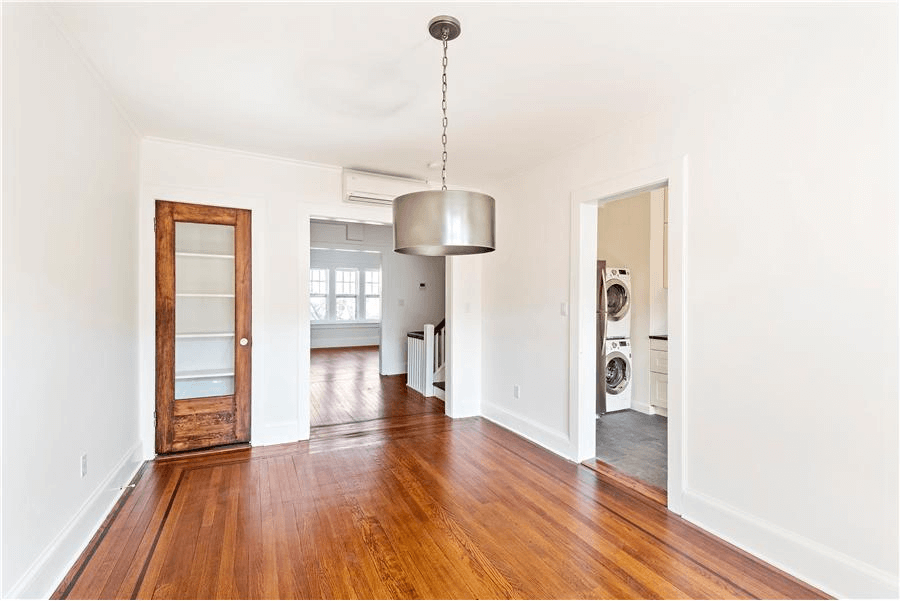 dining room with wood floor