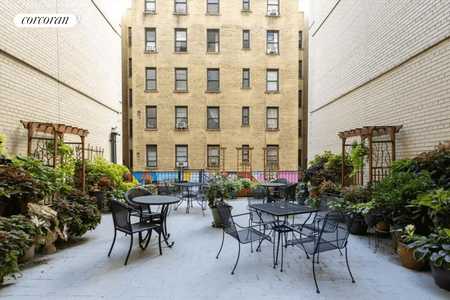 courtyard garden at 135 eastern parkway