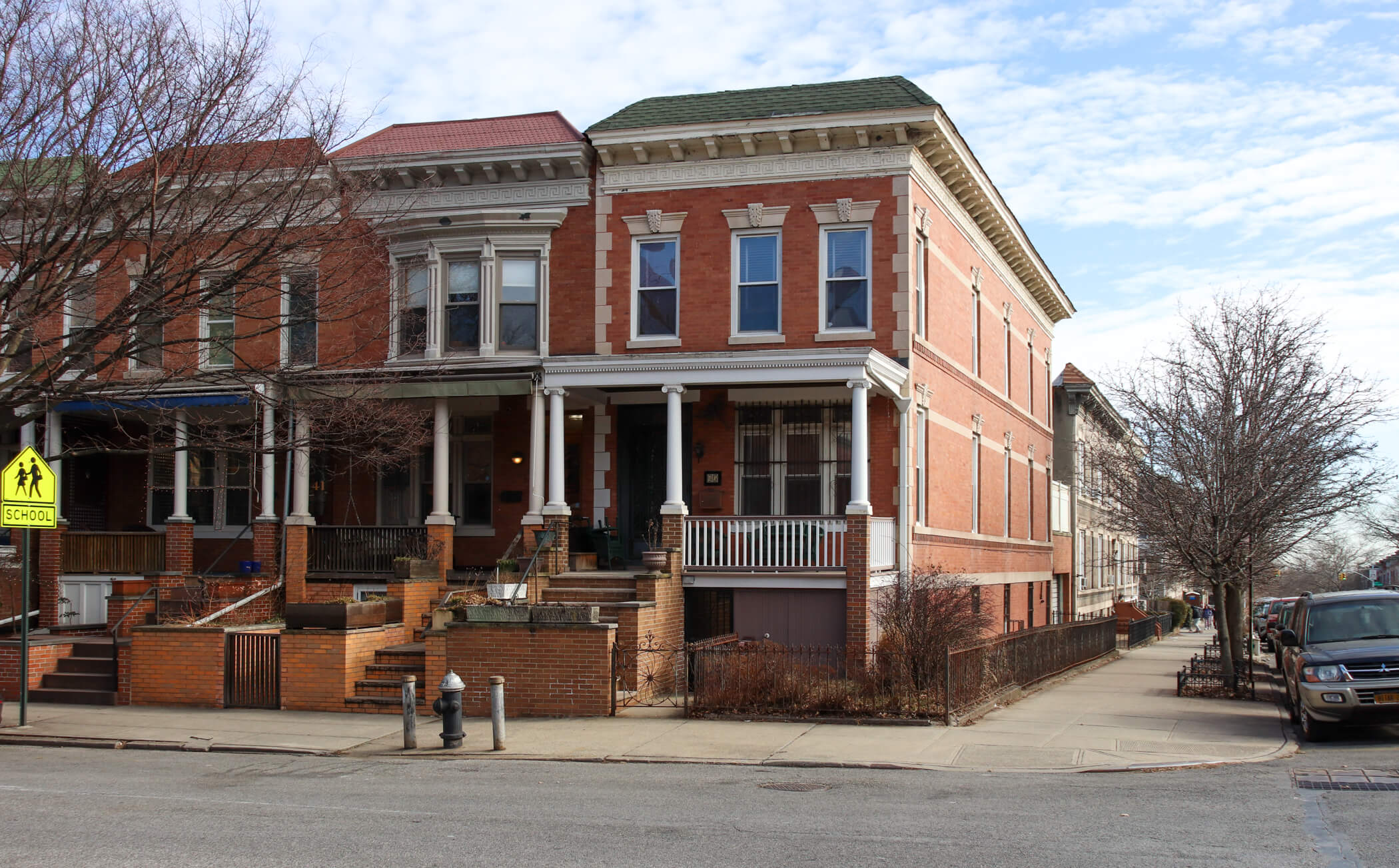 brick row houses in windsor terrace