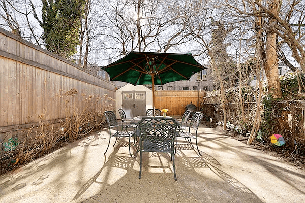 rear garden with concrete patio