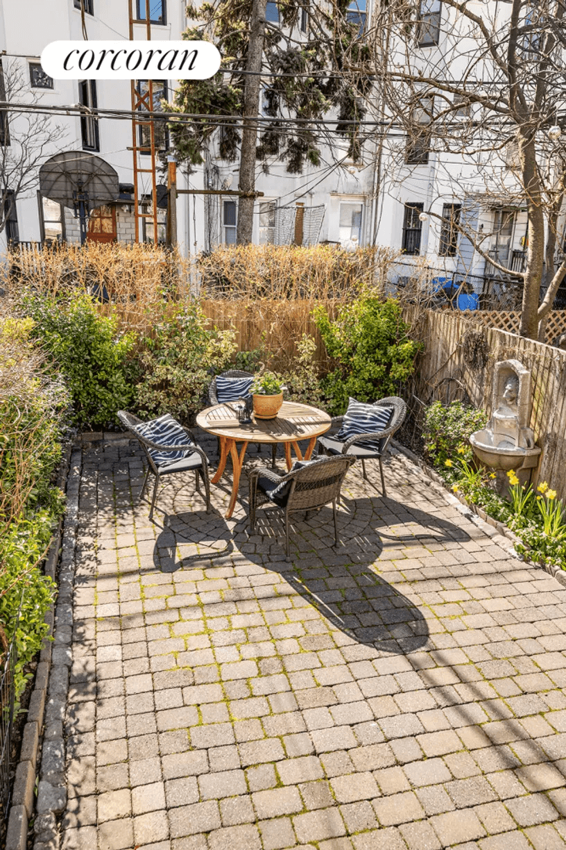 garden with paved patio