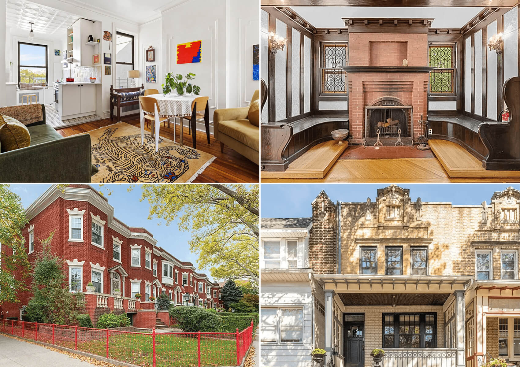 brooklyn listings - images of interiors and exteriors of houses on the market