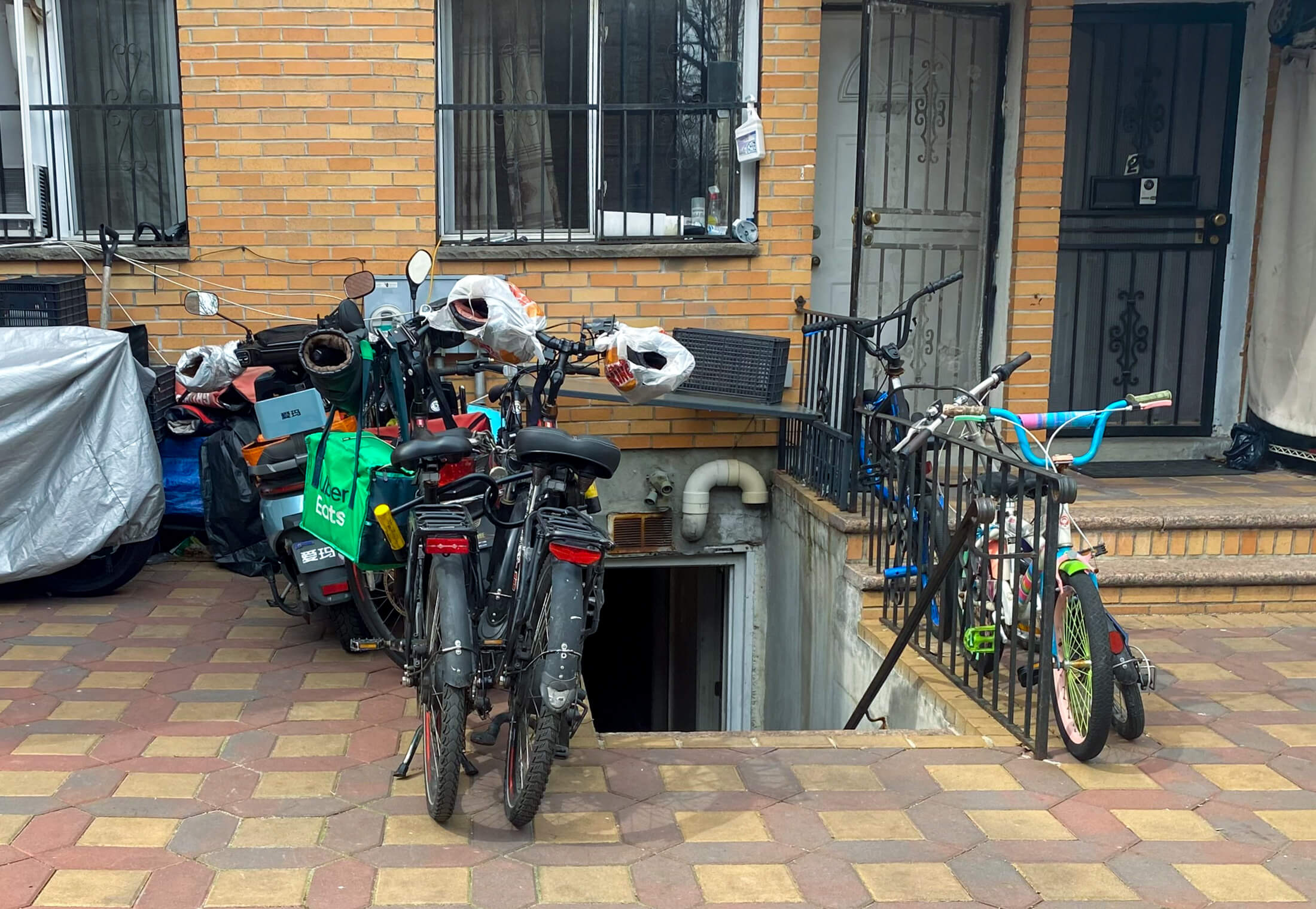 bikes in front of a bed stuy building