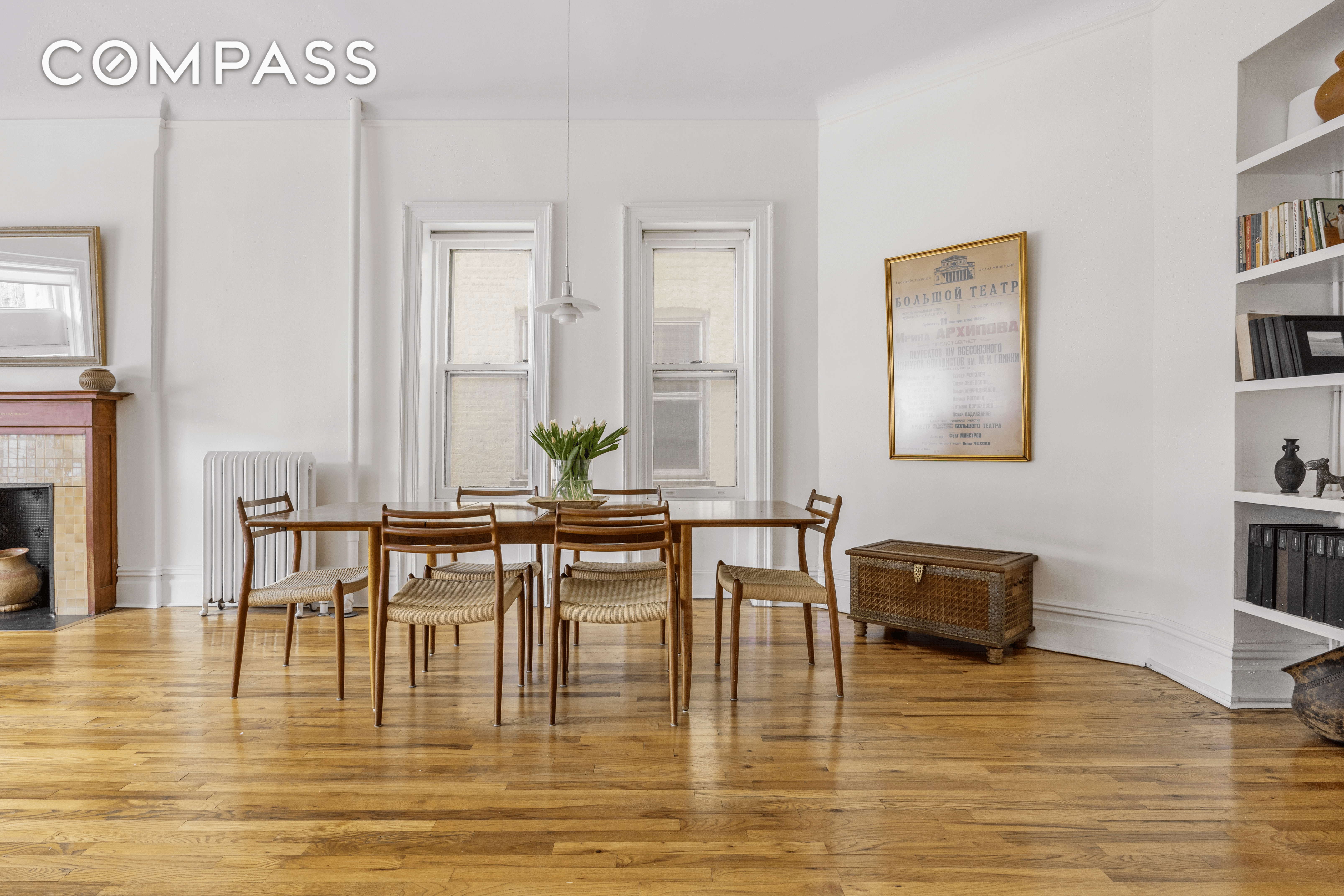 dining room with wood floor