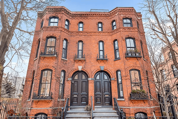 brooklyn open houses - brick exterior of 154 warren street