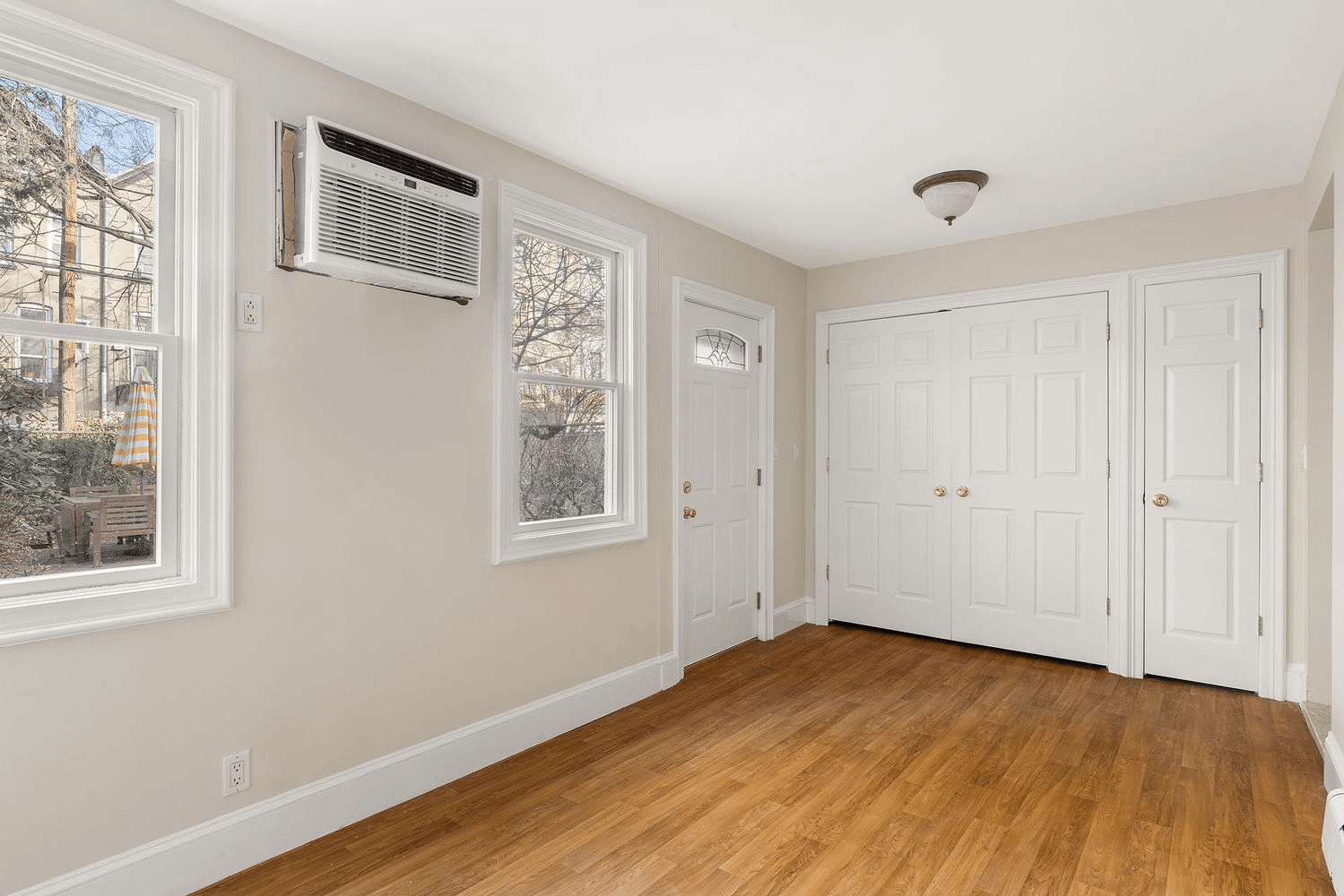 bedroom with door to the garden