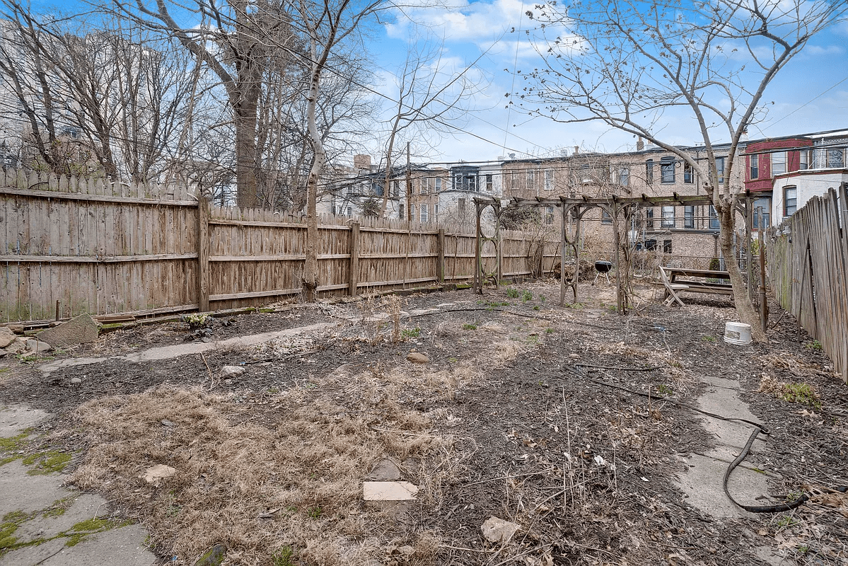 garden with an arbor