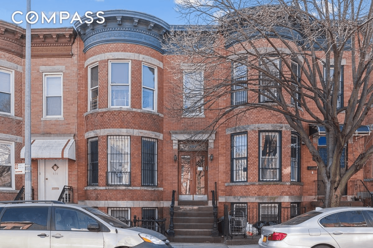 sunset park brick row house exterior