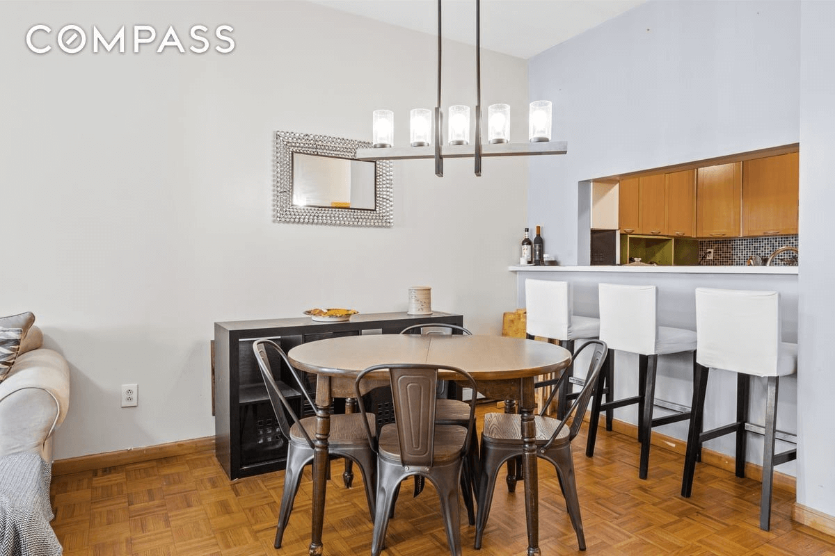dining area with passthru to kitchen