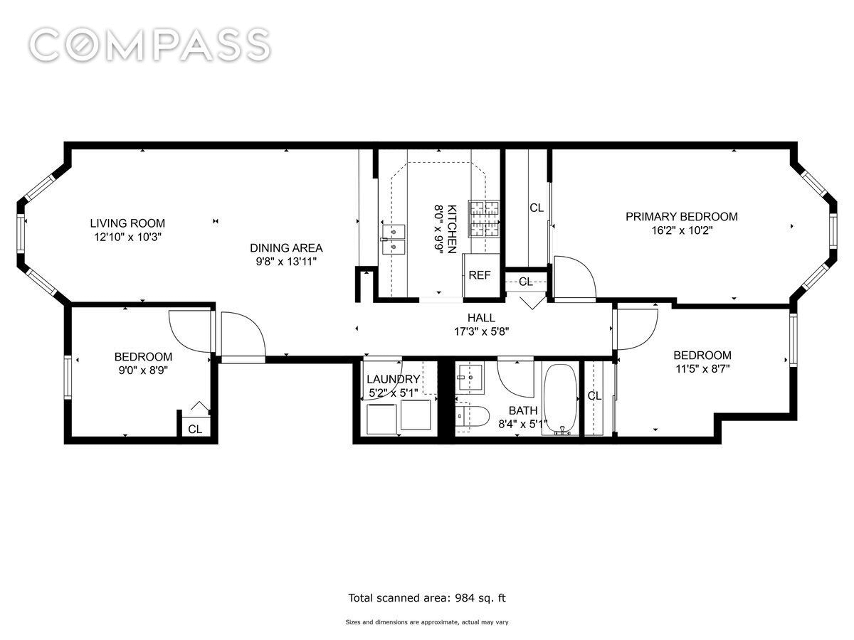 floorplan showing three bedrooms