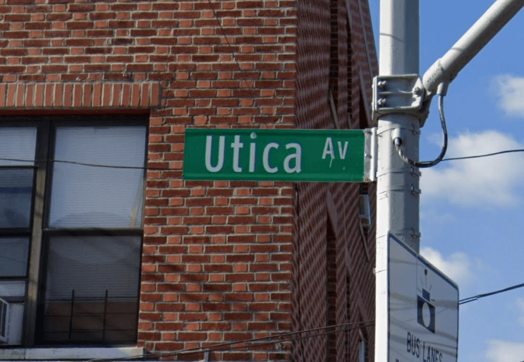street sign for utica avenue