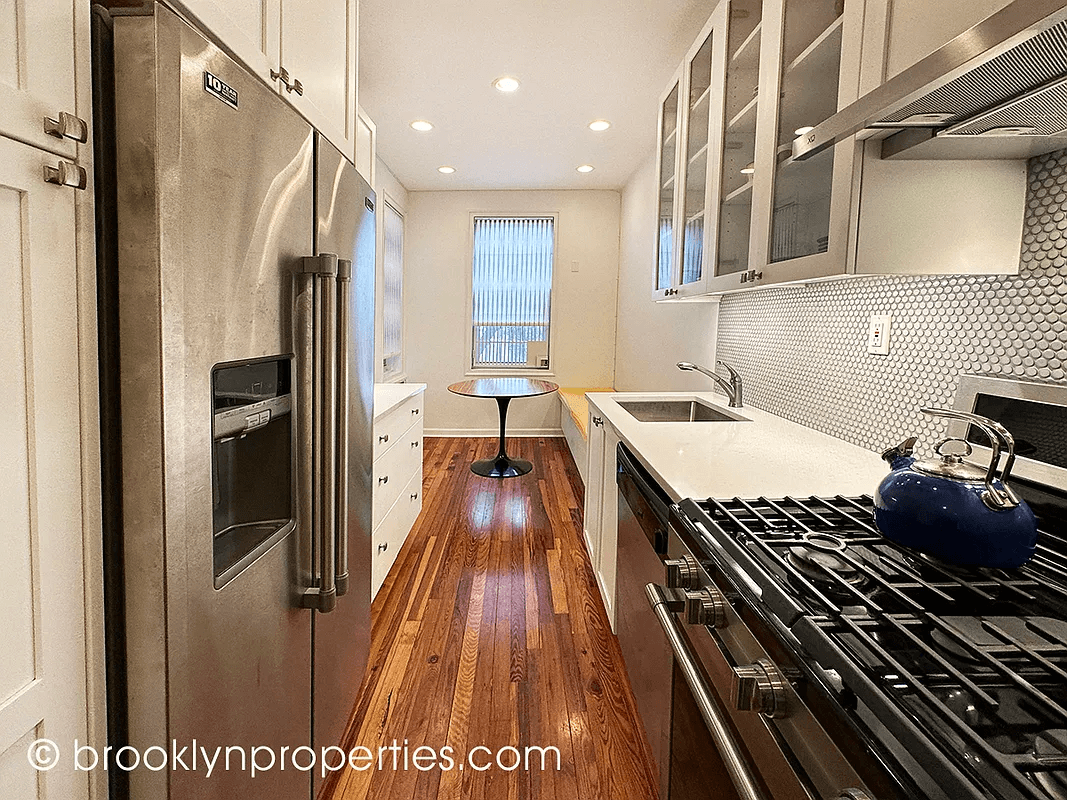 kitchen with white counters