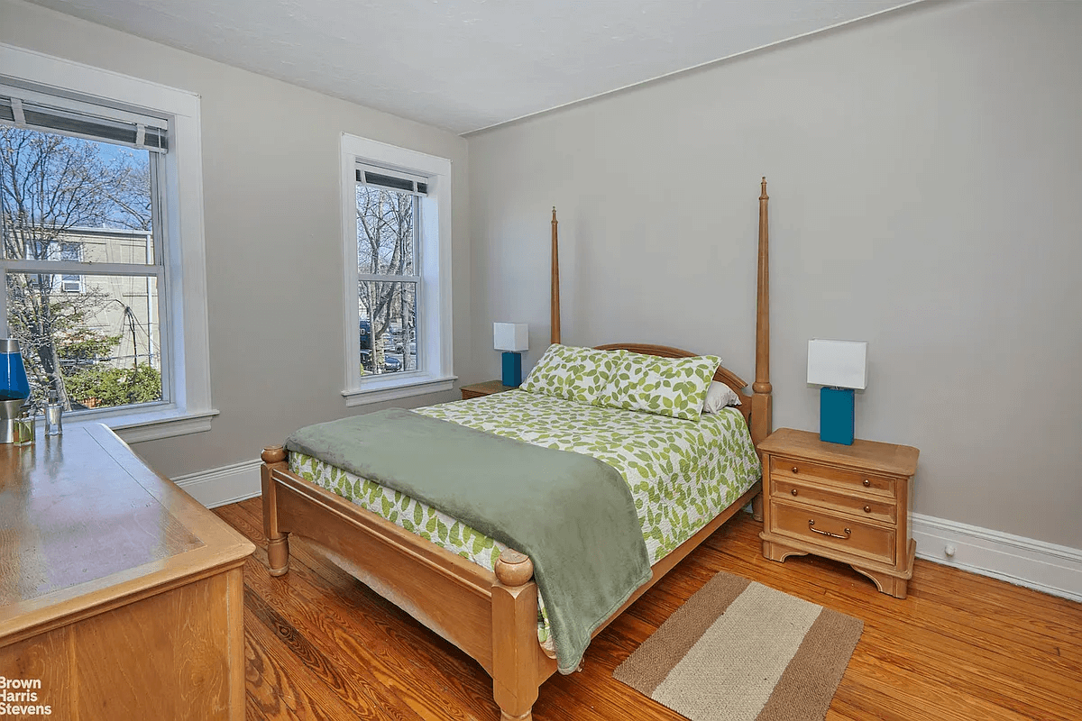 bedroom with two windows