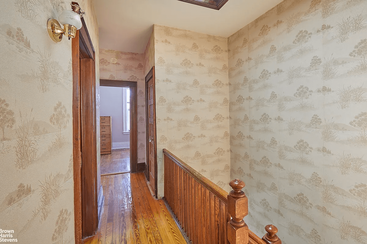 hall with wallpaper