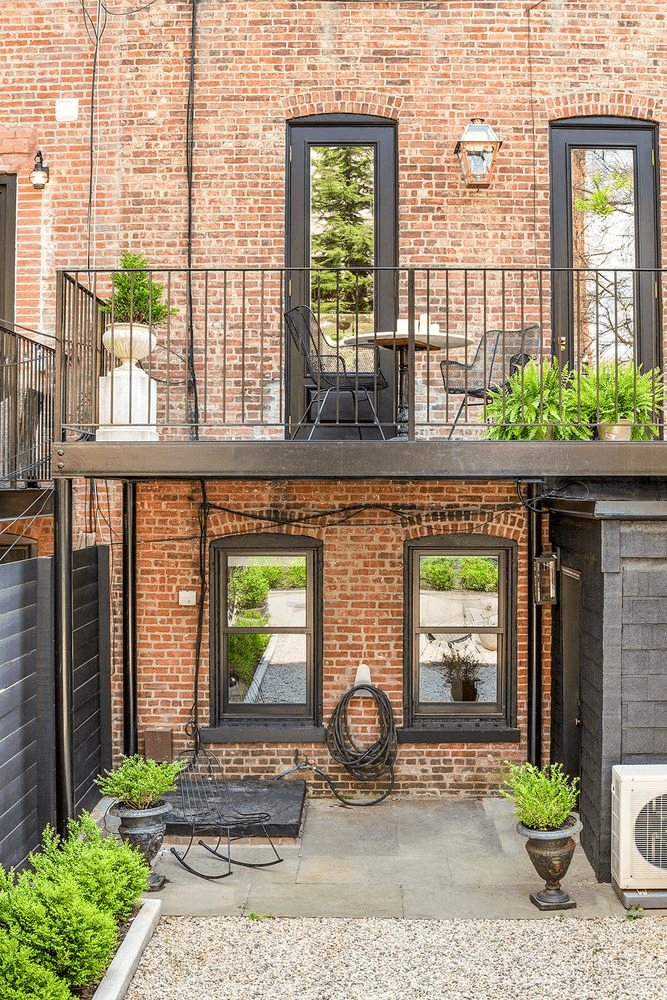 steel deck on rear of house