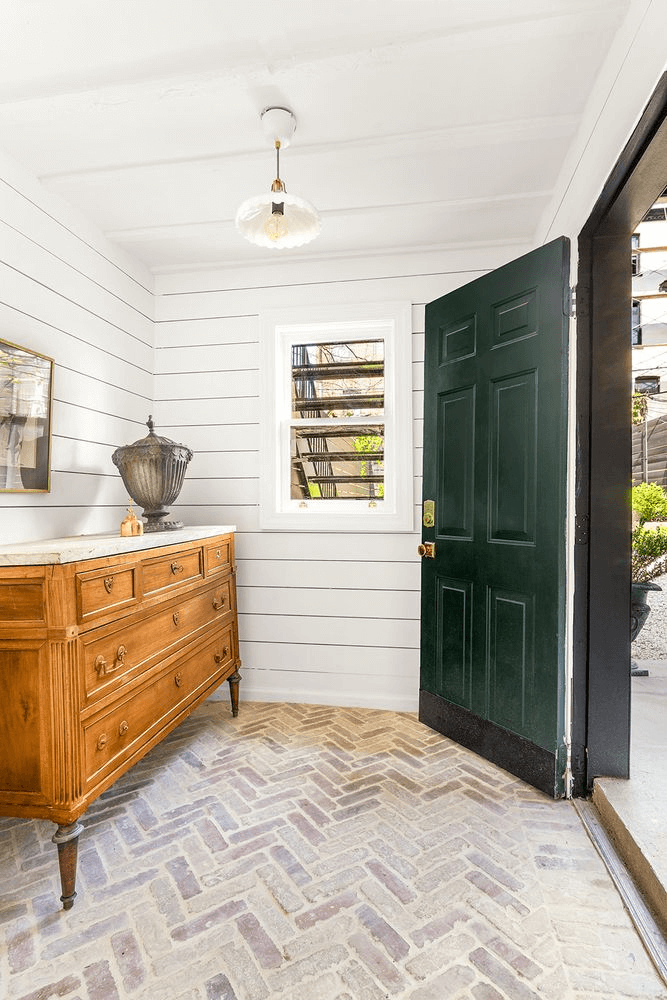 mudroom with tile flor