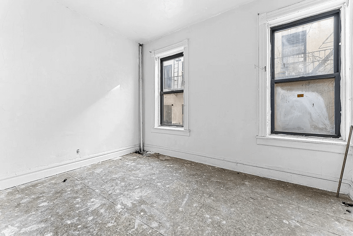 bedroom with two windows