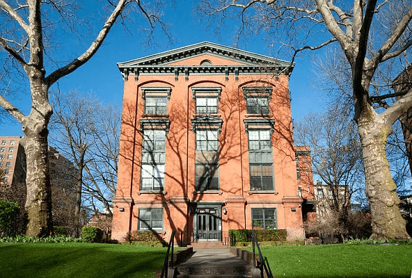 exterior of brick building