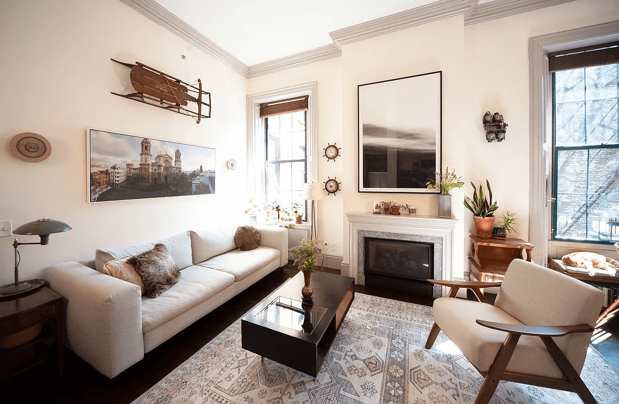 No-Fee Charmer in Clinton Hill Mansion With Fireplace, Deck, Two Baths Asks ,975 a Month