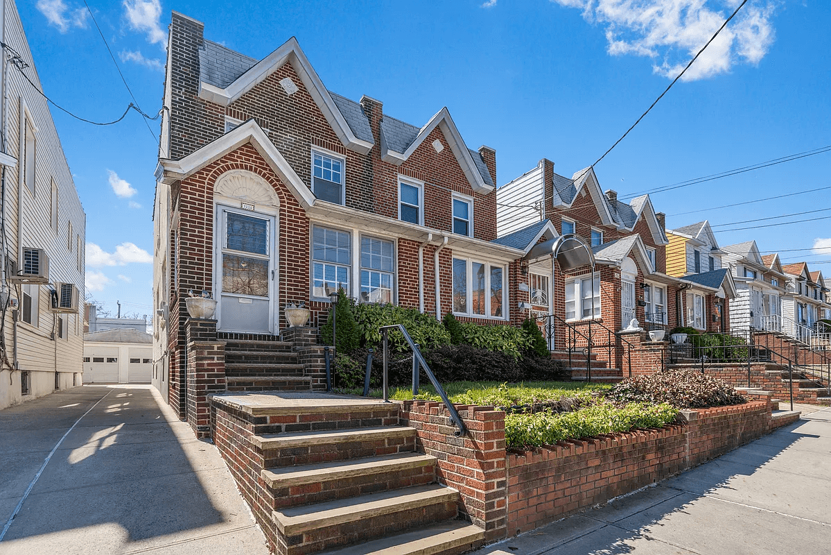 brick exterior of semi-detached house