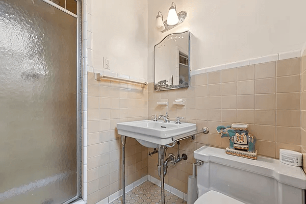 bathroom with vintage sink