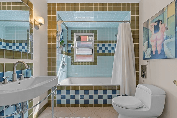 bathroom with vintage tile