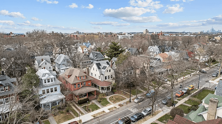 aerial view of street