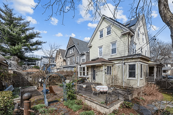 rear yard of house