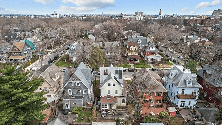 aerial view of house