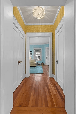hallway with wood floors