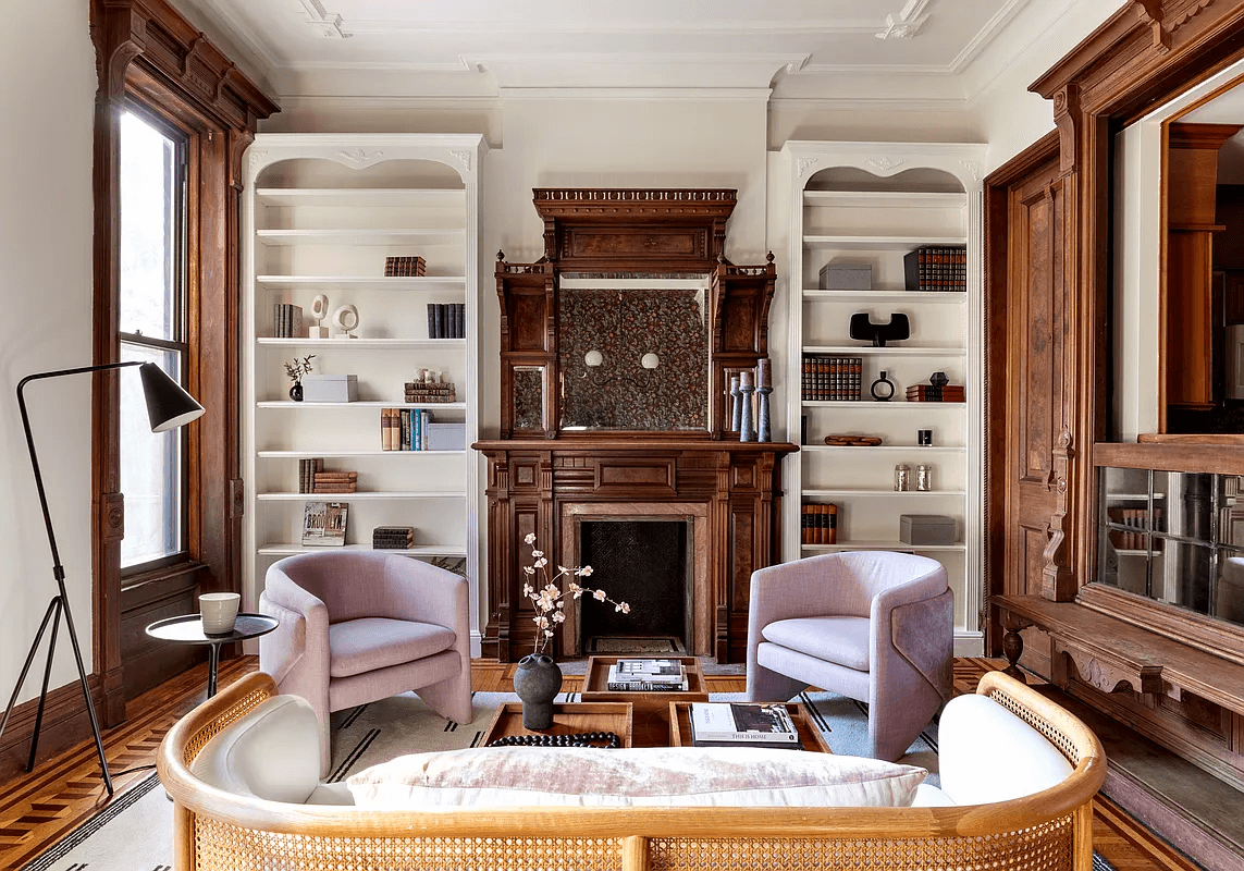 brooklyn open houses - a parlor with mantel
