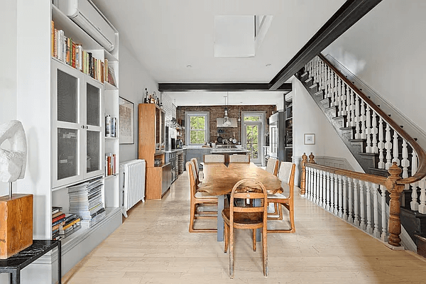 dining room with wood floor