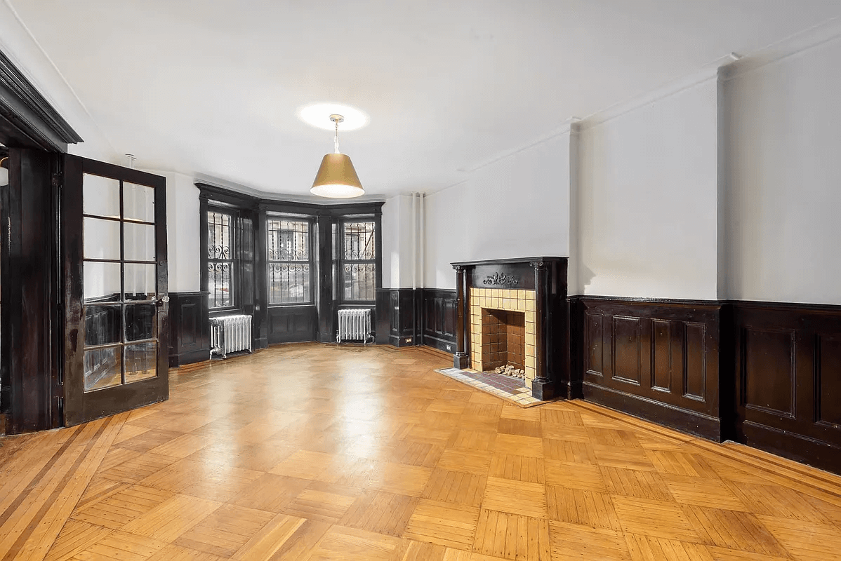 original dining room with mantel